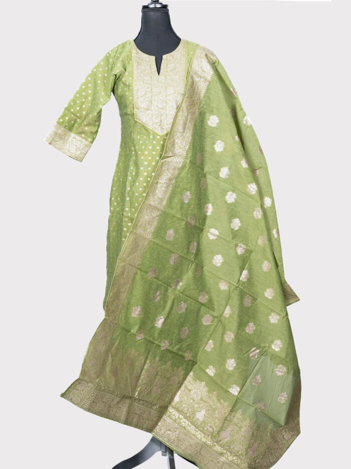 3-Piece-Kurti-Pant-Dupatta-Set-Chanderi-Silk-img-2