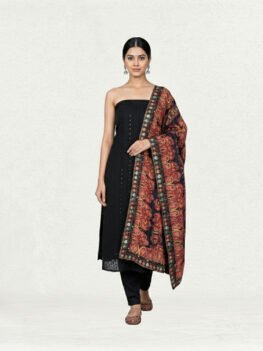 3 Piece Churidar Set with Mirror Design Shawl