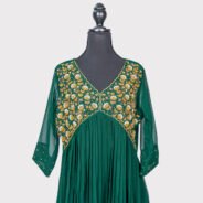 Aline-Kurti--Fabric-_-Georgette-floral-Neck-Green-Color-4