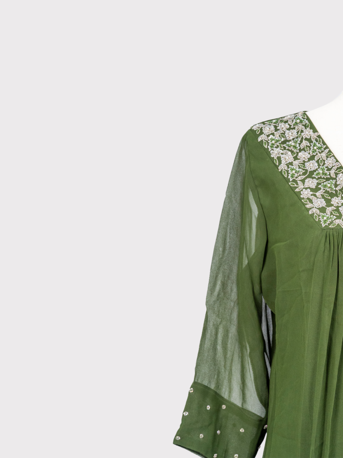 Aline-Kurti--Fabric-_-Georgette-green-img-3