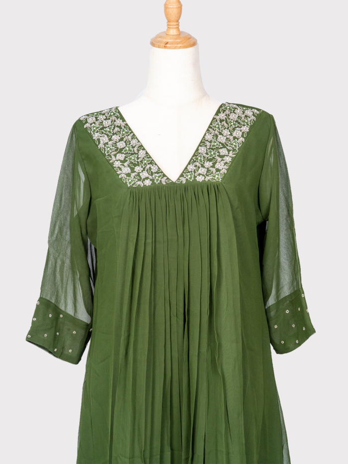 Aline-Kurti--Fabric-_-Georgette-green-img-5