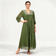 Aline-Kurti--Fabric-_-Georgette-green-img1