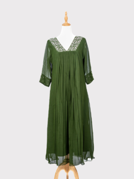 Aline-Kurti–Fabric-_-Georgette-green-img2
