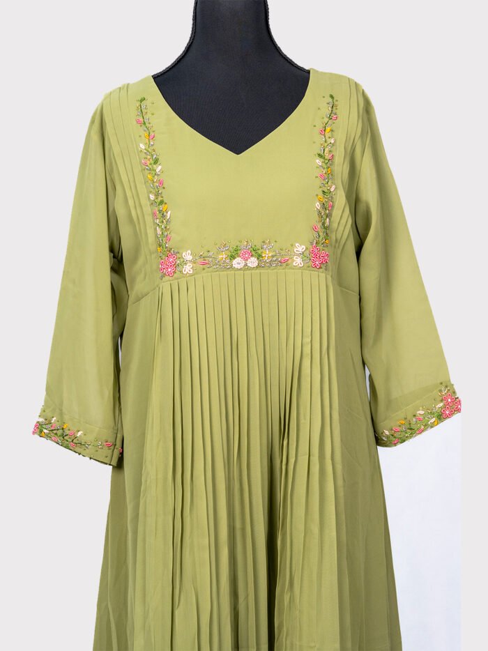 Aline-Kurti-Green-color-Fabric_-Georgette-5