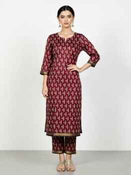 Beautiful Maroon Salwar Material