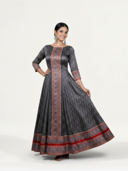 Beautiful Modal Ajrak Silk Salwar Material