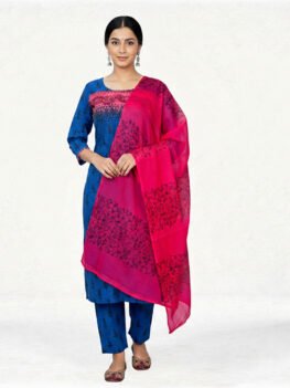 Hand Block printed cotton Un stitched Salwar Material