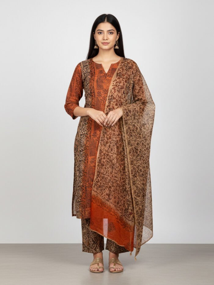 Hand-Block-printed-cotton-Un-stitched-Salwar-Material
