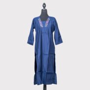 Navy-Blue-Embroidered-Kurta-Material-_-Rayon-Mixed-Cotton-1