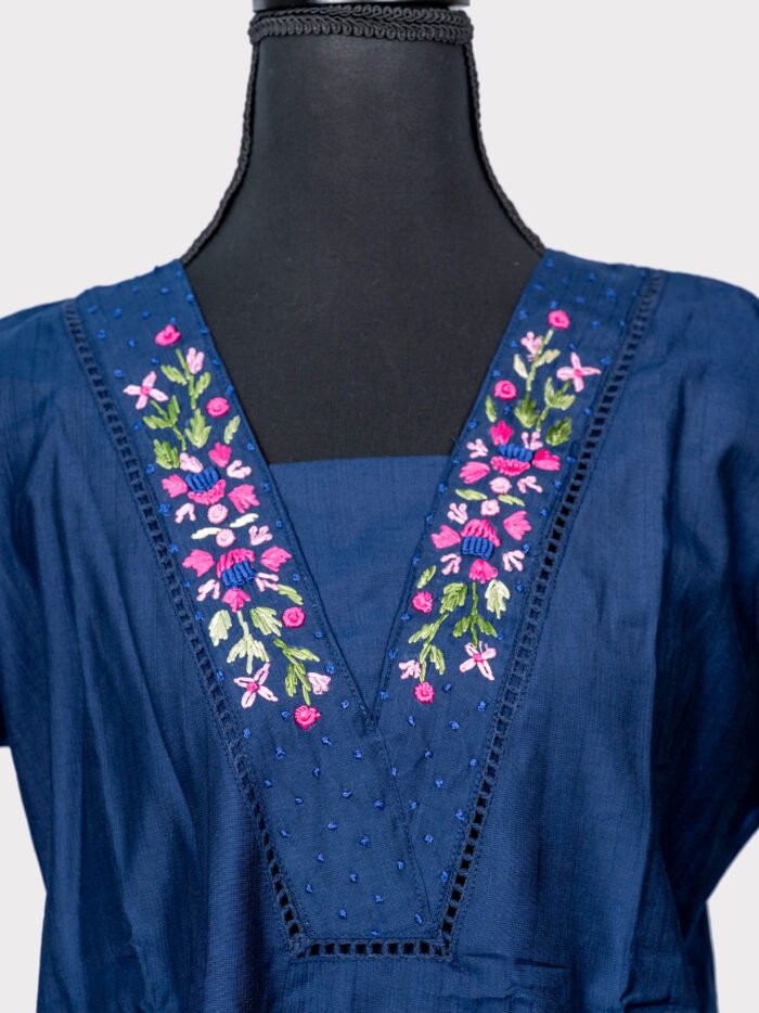 Navy-Blue-Embroidered-Kurta-Material-_-Rayon-Mixed-Cotton-2