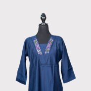 Navy-Blue-Embroidered-Kurta-Material-_-Rayon-Mixed-Cotton-3