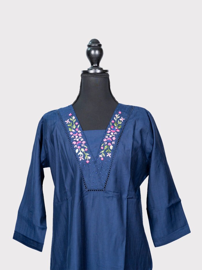 Navy-Blue-Embroidered-Kurta-Material-_-Rayon-Mixed-Cotton-3