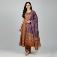 Un-stiched-Batik-Salwar-Dress-Material-orange